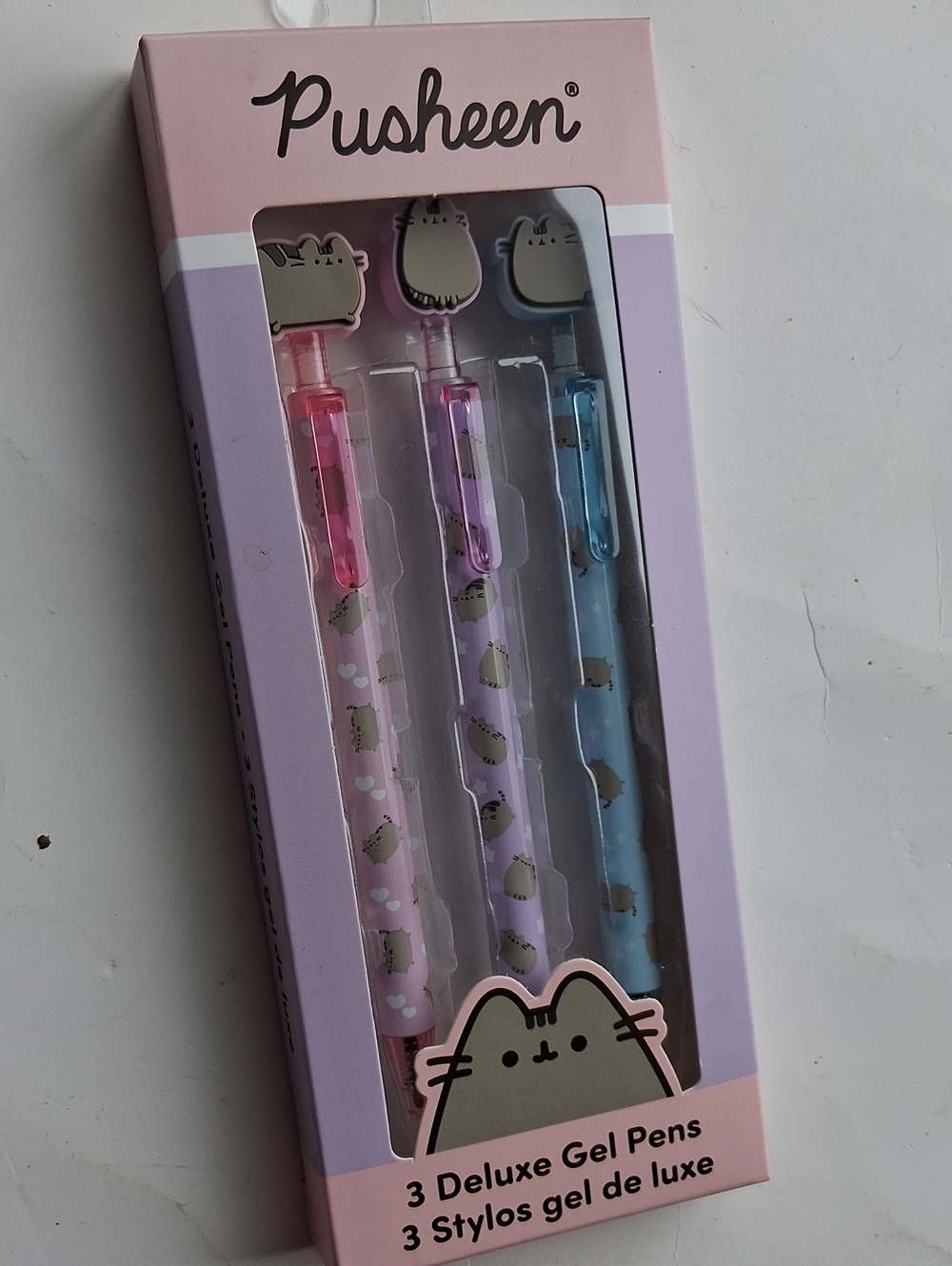 Pusheen Pastel Pink Purple Blue Gel Pen Set